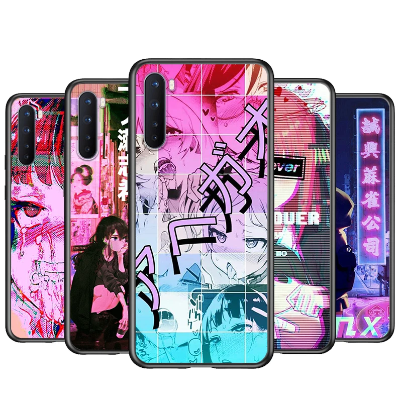 Мягкий ТПУ грустный аниме эстетика Senpai силиконовый чехол для OnePlus Nord CE 2 N100 N10 9 9R 8T 8