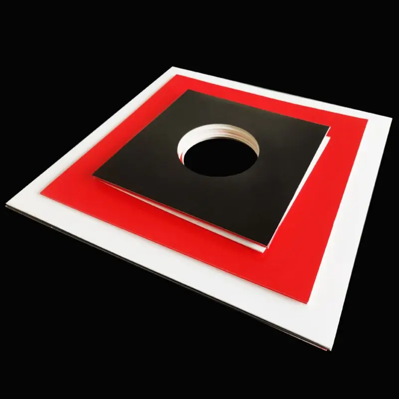 

10PCS Anti-static Hard Shell Paper Inner Sleeves Polylined Protectors with Hole for 7/10/12 Inches LP Vinyl Record Album