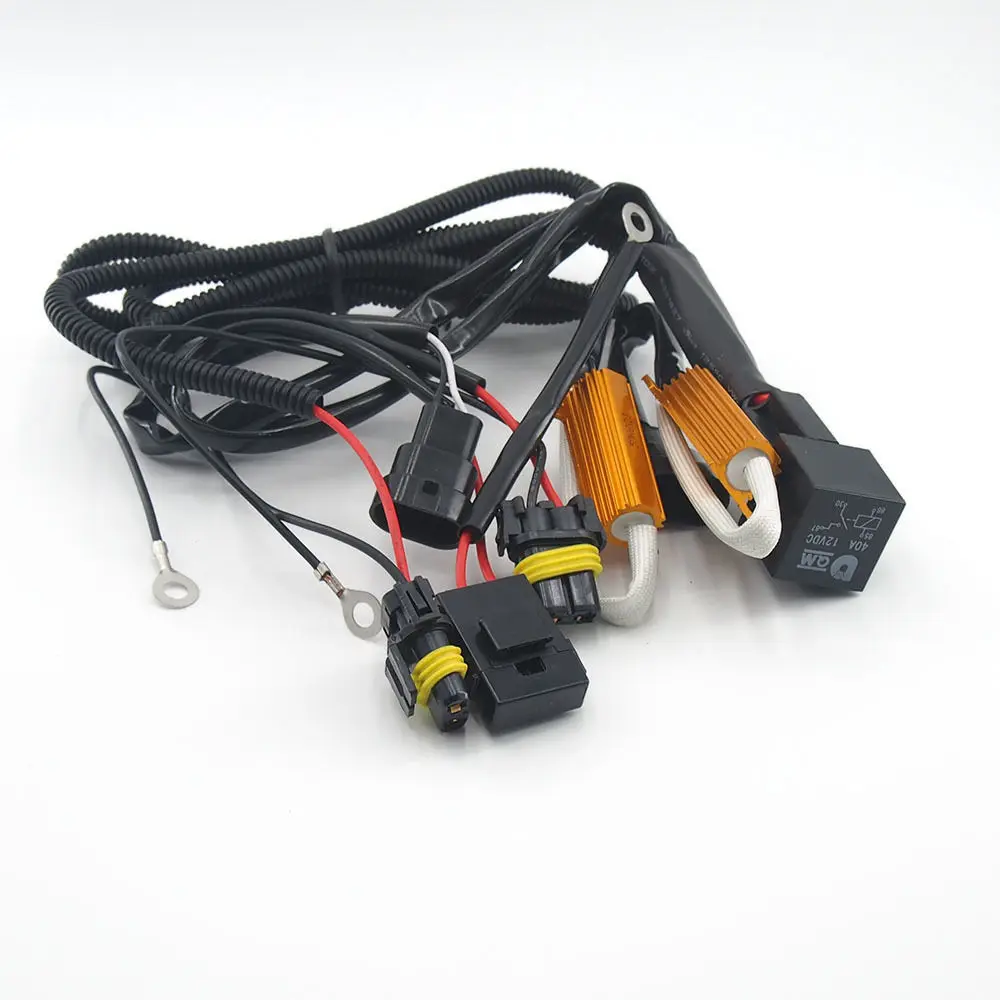 

20 pcs 9005 9006 HID relay harness plug connector hid conversion kit wiring harness with resistor 9005 9006 conversion kit