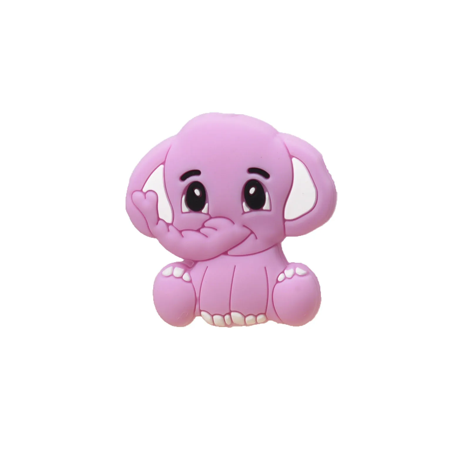 Mini cuentas de elefante de silicona sin BPA para dentici&oacute;n de beb&eacute;, cadena de chupete artesanal, cuentas de pentagrama de roedores, 10 piezas-3