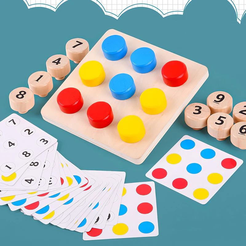 

Montessori Early Educational Screwing Toy Wooden Bolts Screwing Game Color Matching Board Nut And Bolts Assembly Game Set