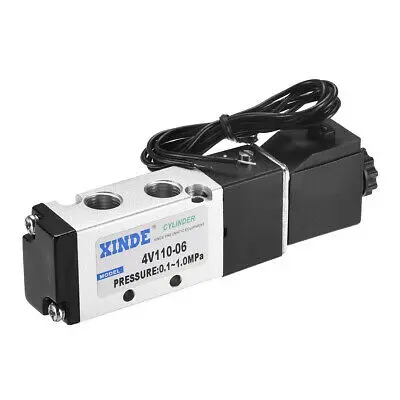 

4V110-06 Pneumatic Air Electrical Control Solenoid Valve DC 12V 5Way 2Position