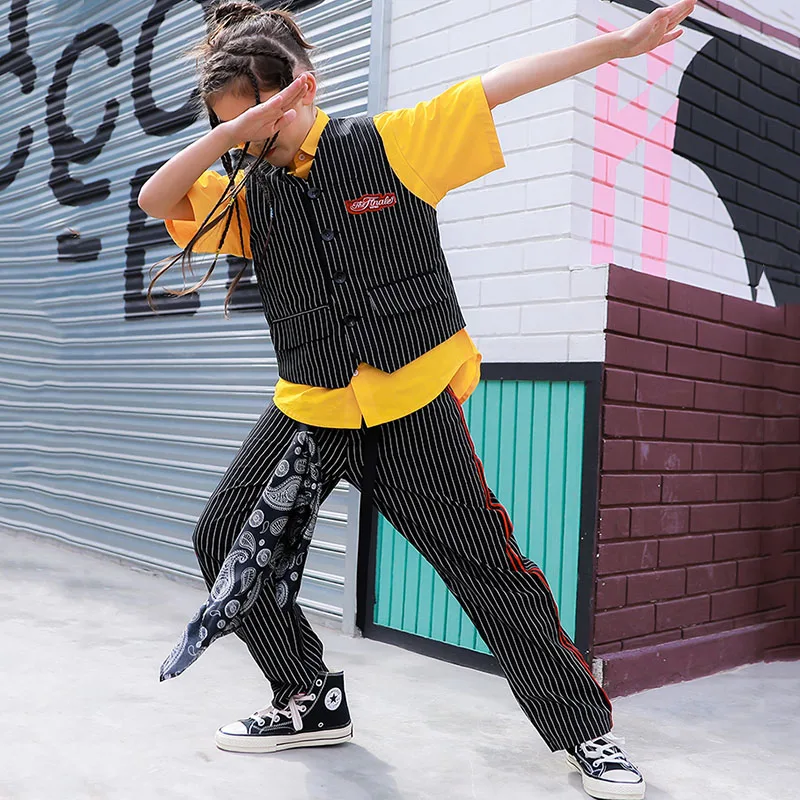 Для детей в стиле хип-хоп Детские костюмы модные уличных танцев для выступления