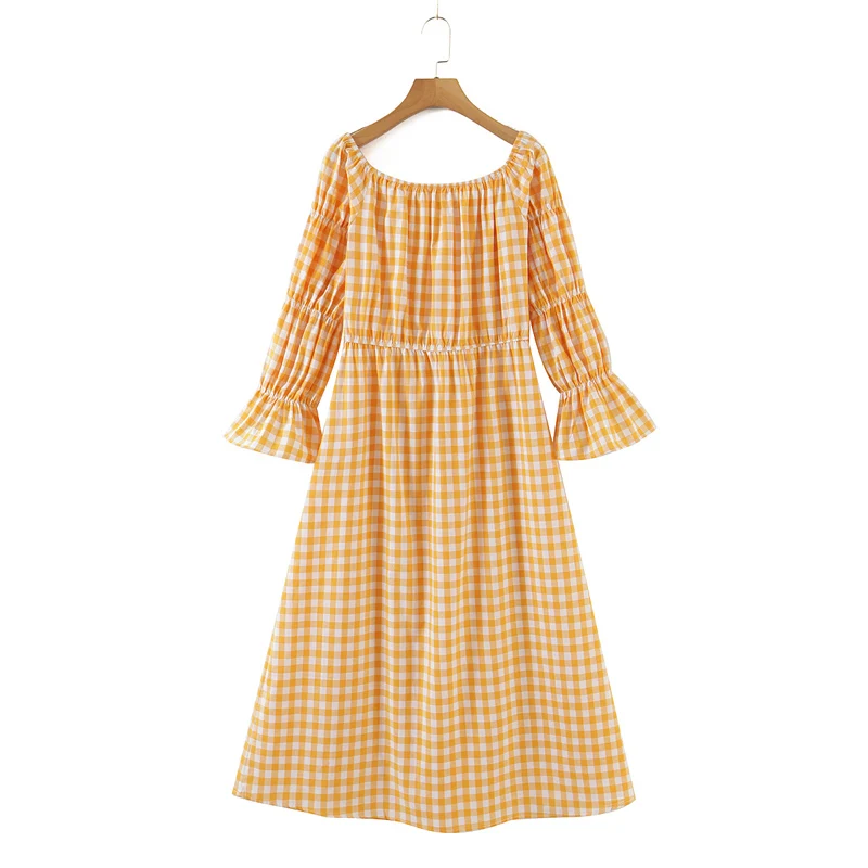 

JC·KILIG 2021 Cotton Plaid Dress X6059