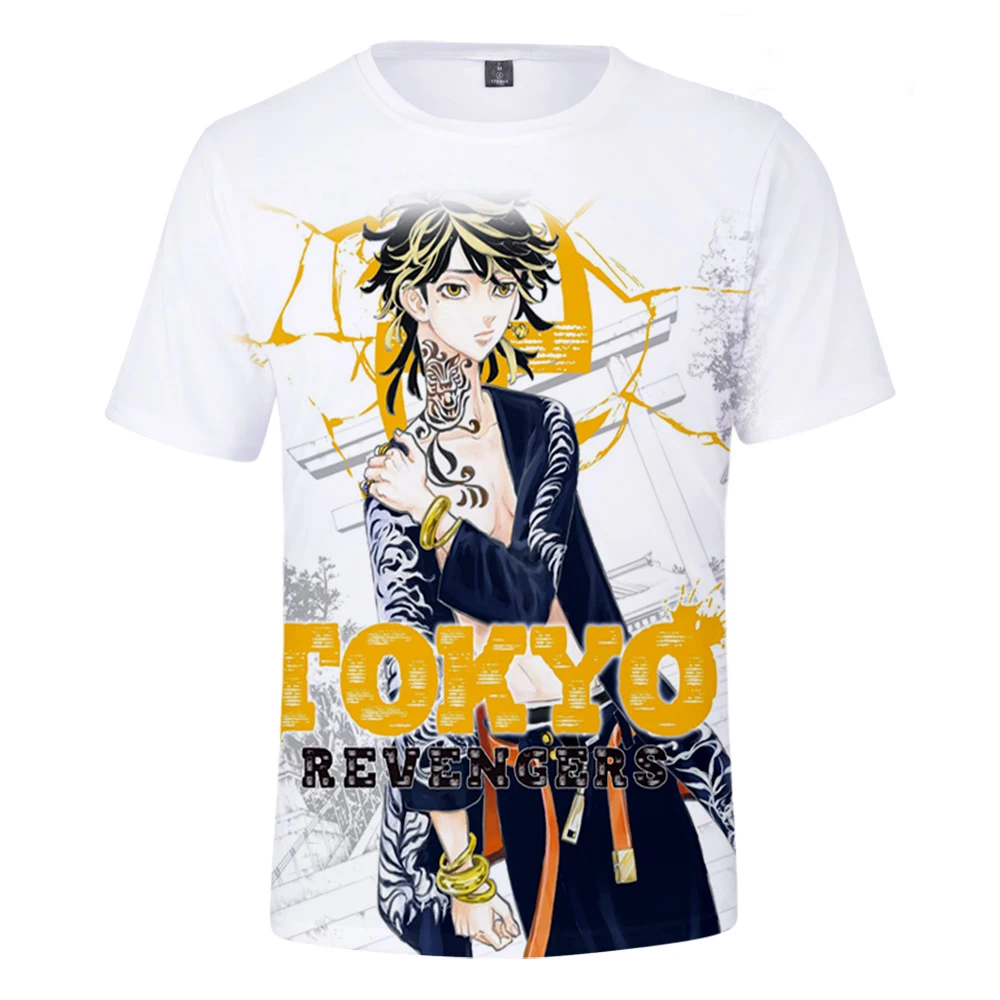 

New Japanese cartoon Tokyo vingers 3d printing T-shirt fashion couple street pullover cycling sports oversized T-shirt