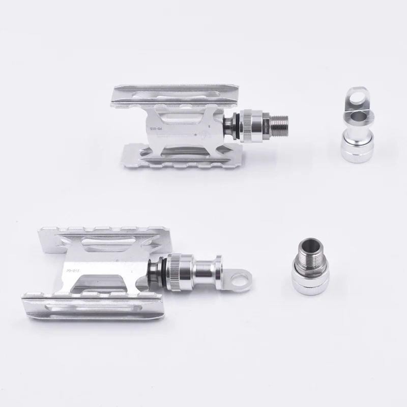pedals and 2 holders TWTOPSE титановые оси велосипедные педали для Brompton складные велосипедные педали быстросъемные подшипники с ЧПУ велосипедные педали для mks BIRDY - Цвет: pedals and 2 holders