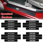 4 шт. порога Защита от царапин наклейки углеродного волокна защитная наклейка для Hyundai акцент Elantra Tucson Santafe i30 ix35 Veloster