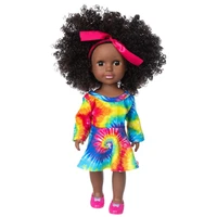 14 inch baby dolls for kids born accessories tie dye suit series real life baby dolls polyvinyl chloride soft african doll