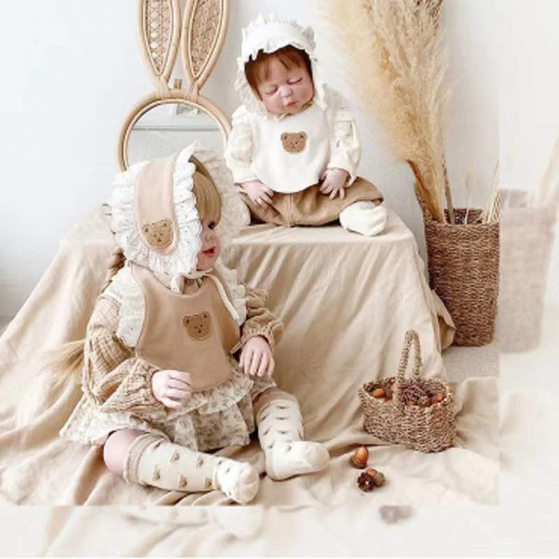 Набор повязок для волос с мультяшным медведем хлопковая детская одежда