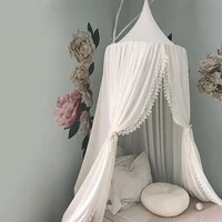 baby bed curtain net for crib girls nordic style princess lace net hung dome bedding baby bed canopy tent curtain room decor