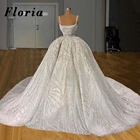 Свадебное платье, бальное платье с бисером, модель 2020 г., по индивидуальному заказу, со шлейфом, арабский стиль, Дубай, свадебное платье со стразами