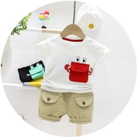 summer casual baby boy clothes sets newborn baby cotton t shirt tops shorts 2pcs outfit tracksuit toddler kids clothing set