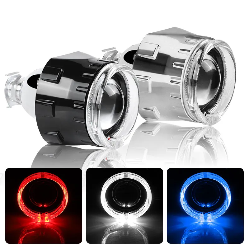 2 5 дюймовых Биксеноновые дооснащения объектив проектора с глаза ангела