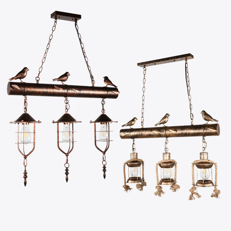 Птичья Люстра для ресторана подвесная светодиодсветодиодный лампа кафе