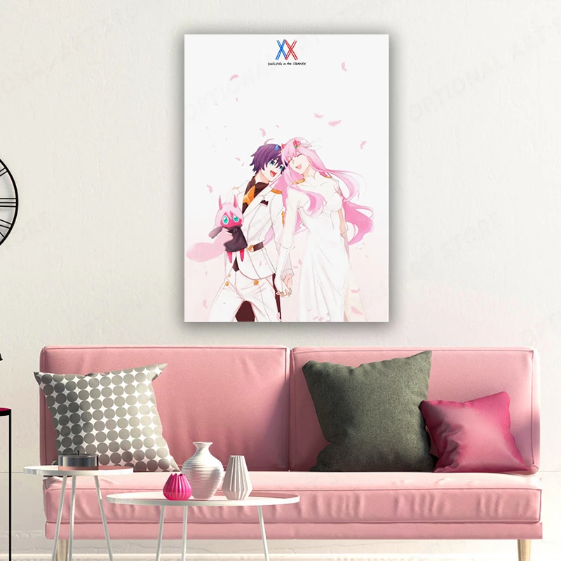 

Холст Аниме zero two, картины для украшения манги дома, плакат, HD печать, настенное искусство, модульная гостиная