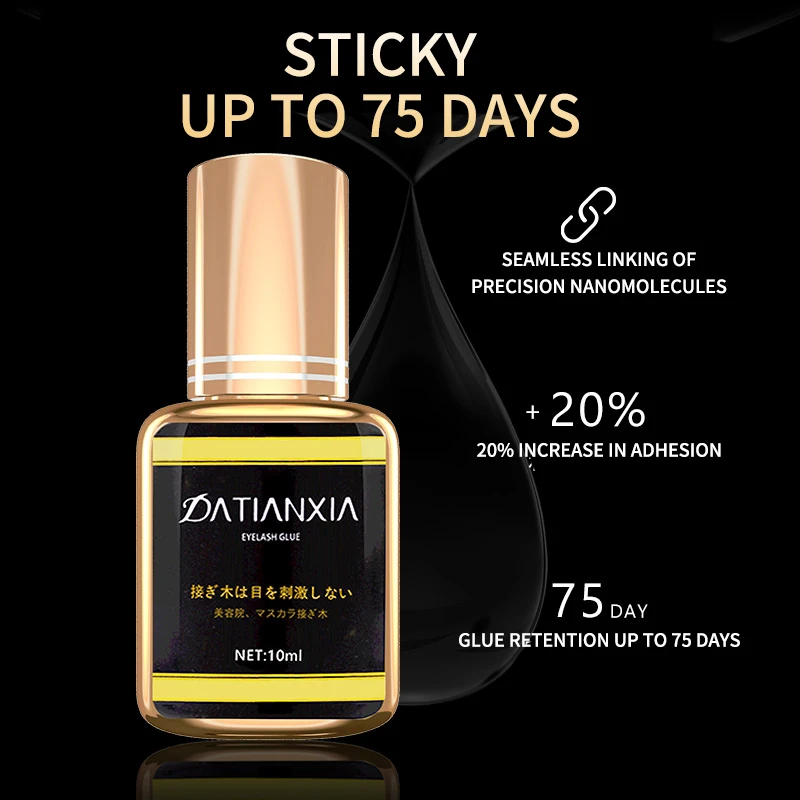 10 мл в бутылке клей для ресниц 1-2 секунды быстросохнущий наращивания черный