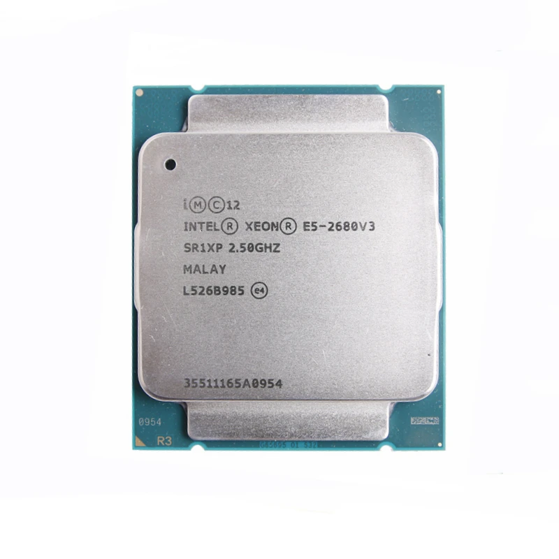 Intel Ксеон E5 2680 V3 процессор SR1XP 2,5 ГГц 12 жильная 30 Мб разъем LGA 2011-3 Процессор E5 2680V3