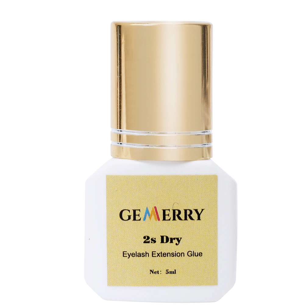 

5&10ml GEMERRY 2s Fast Dry Eyelash Extension Glue Professional Lasting Super Sticky False Eyelashes Low Irritation Make Up Tools