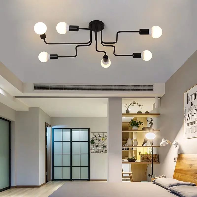 Скандинавская люстра промышленный Лофт для гостиной винтажное освещение