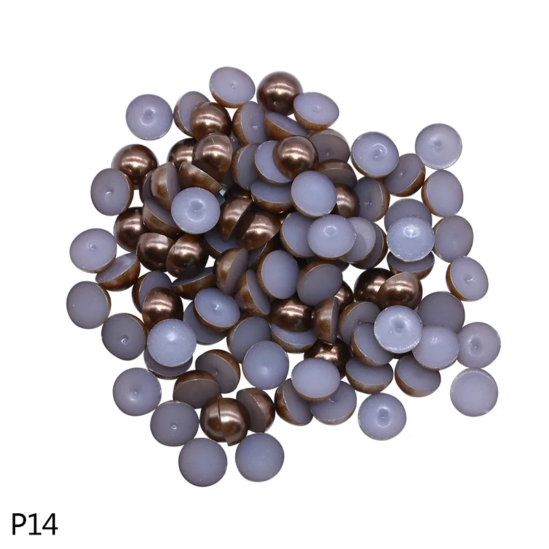 1000Pcs Pearl Stickers Trim Rhinestones for Nails Phone DIY Flatback Manicure Pearl Beaded Appliques Clothes Stickers
