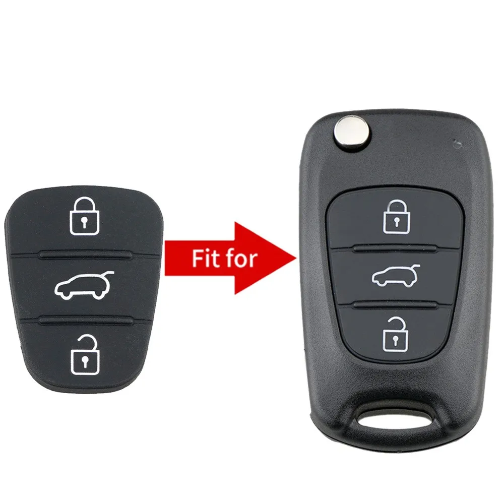 

new Car Key Shell Silicone Auto Remote Control 3 Button Key Pad Case Cover Replacement For Hyundai For Kia Car Accessories
