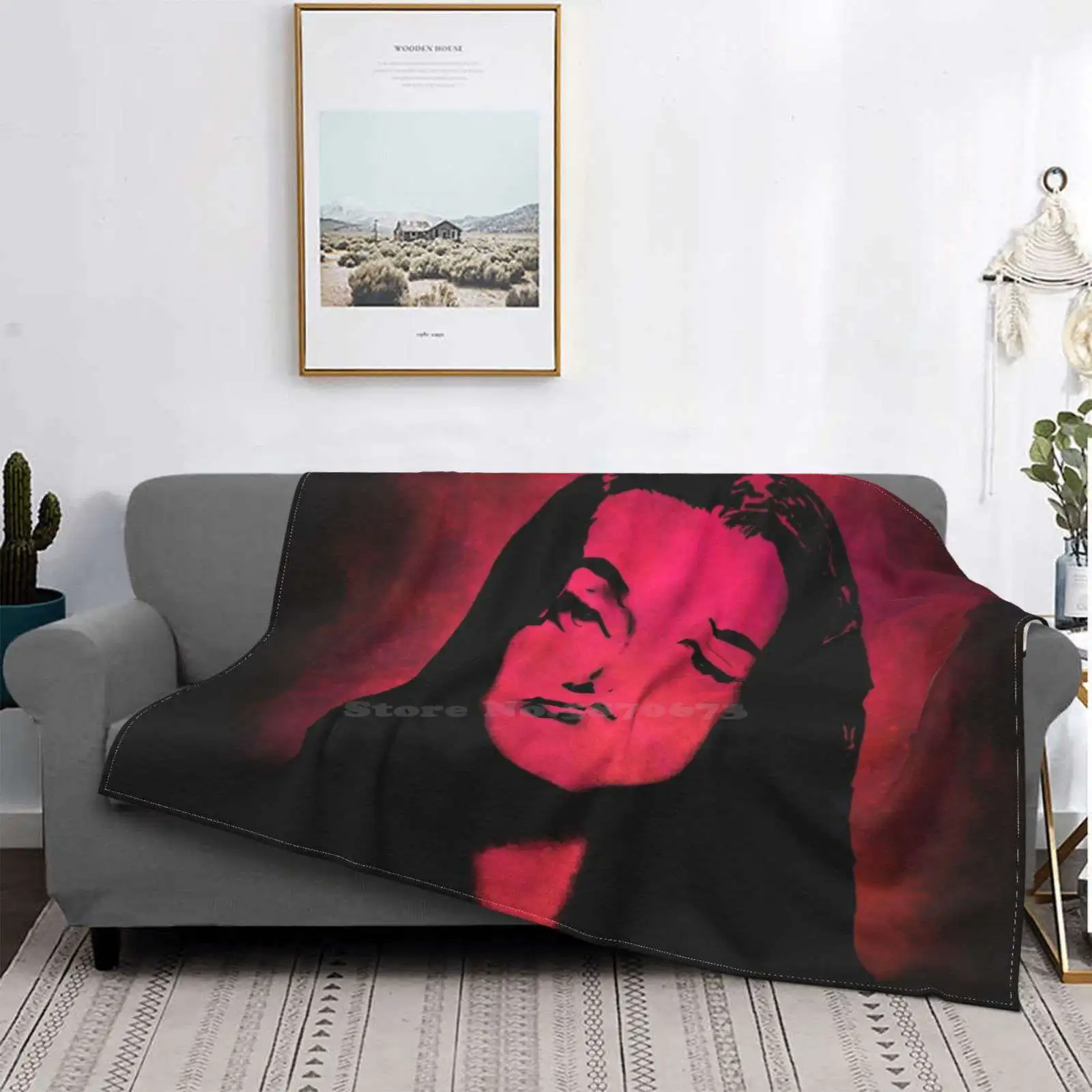 

Addams-manta suave de franela con estampado personalizado, Morticia, familiar