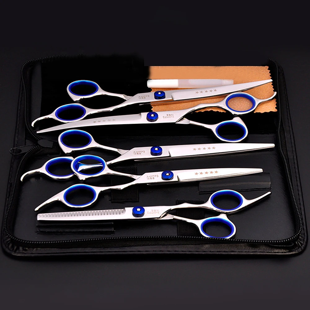 7 0/6 0 дюйма ножницы для стрижки волос Парикмахерские из нержавеющей стали