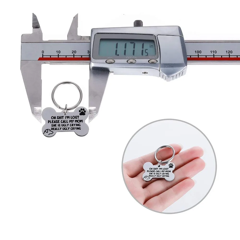 

Engraved Cat Dog Pet ID Tag Dog Anti-lost Collar Pet Charm Pet Name Pendant Bone Necklace Collar Puppy Cat Collar Accessory