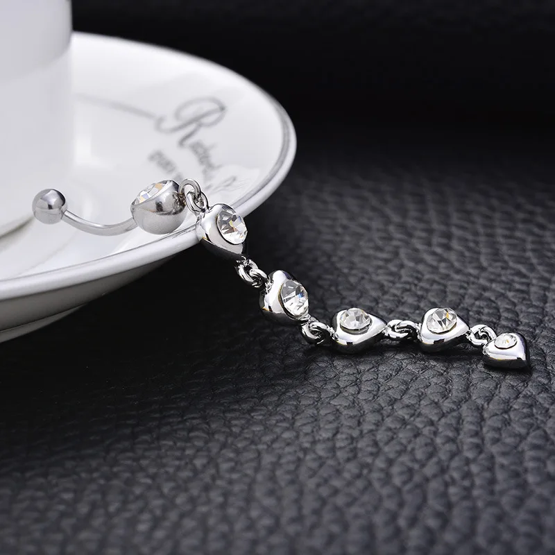 Серьги-гвоздики из нержавеющей стали в форме сердца для танца живота | Украшения