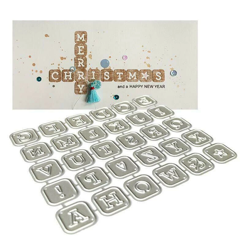 

Alphabet Letter Metal Cutting Die DIY Scrapbooking Paper Cards Stencil Embossing Decorative Craft Die