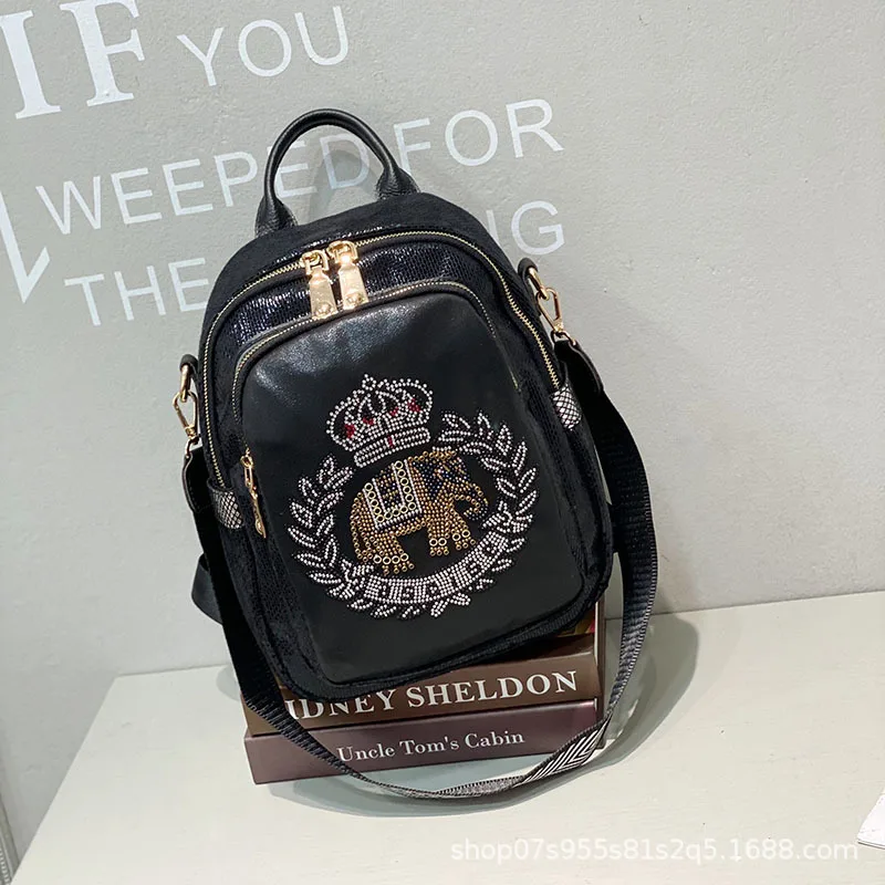

The New 2022 Elephants Drills Very Fashionable Joker multi-purpose cross-border Backpack Backpack Female Mass Leisure