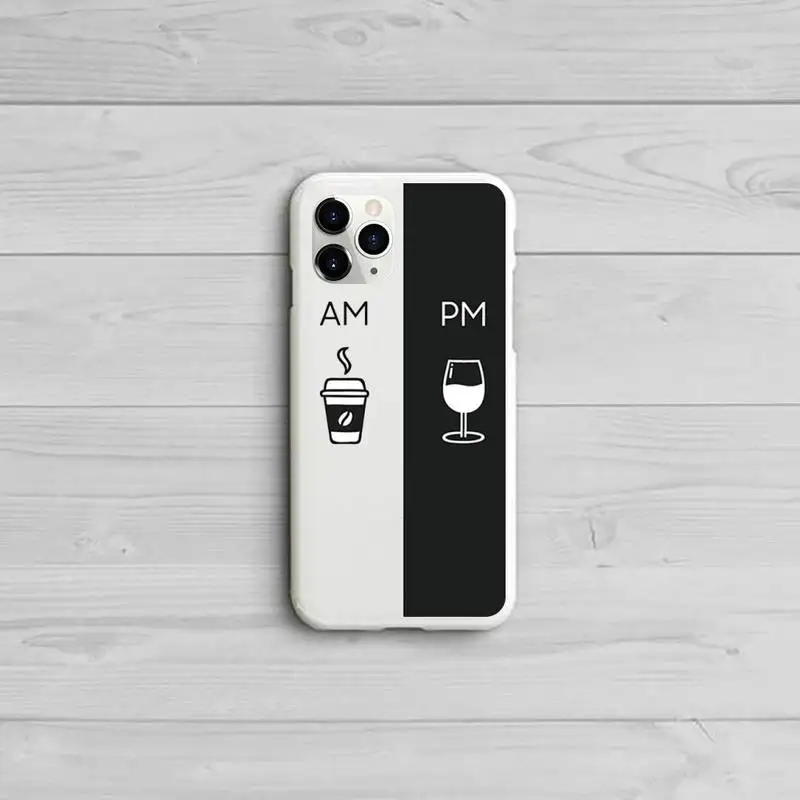 

Coffee Wine Cup Phone Case Candy Color for iPhone 11 12 pro XS MAX 8 7 6 6S Plus X 5S SE 2020 XR