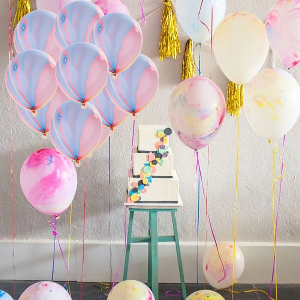 20 шт. мраморные шары вечерние латексные вихревые супер воздушные Цвета Агата