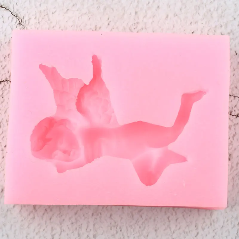 3D ремесло Ангел Детские Силиконовые Формочки DIY вечерние помадка для кекса инструменты для украшения торта Форма для шоколада формы для мастики