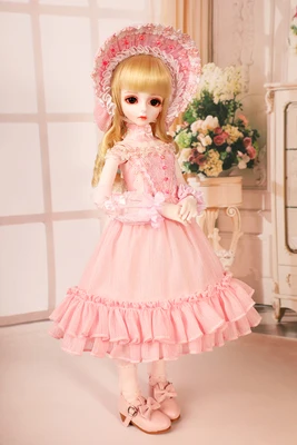 Полный набор высшего качества 1/4 bjd Kid Delf Girl BORY female doll лучшие подарки для девочек игрушечный парик одежда для лица макияж в комплекте Смола recast