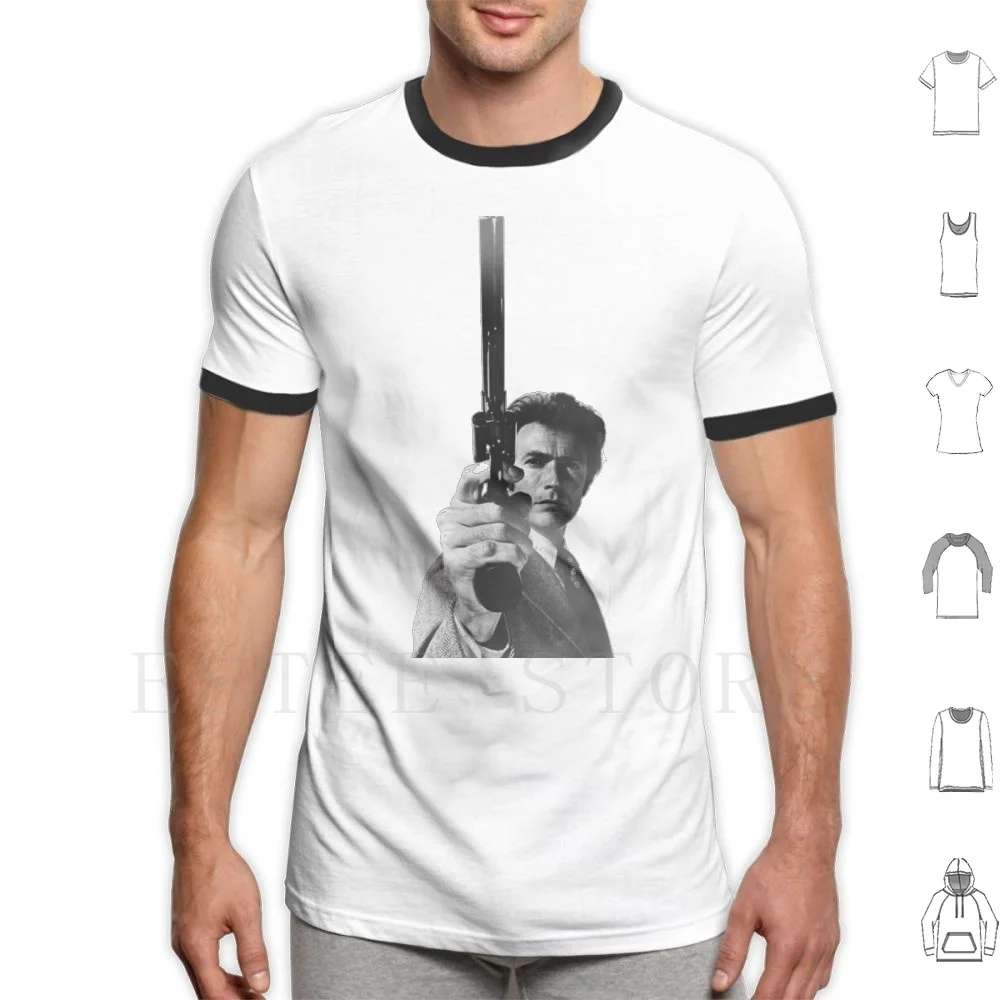 Грязный Гарри сила Футболка с принтом хлопок грязный Eastwood Клинт пистолет |