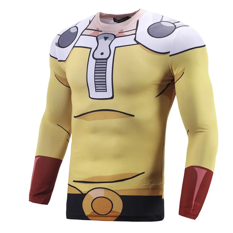 Короткая футболка с героями из японского аниме One Punch Man Косплэй костюм рукав