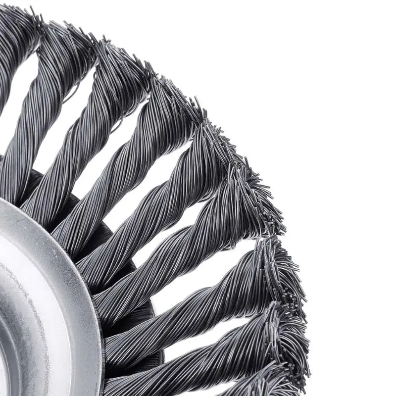 

Twist Wire Wheel Trimmer Head Brush Crimped Bench Grass Weeding Dust Remover Mower for Gardening Lawn Yard Patio Cutting Accesso