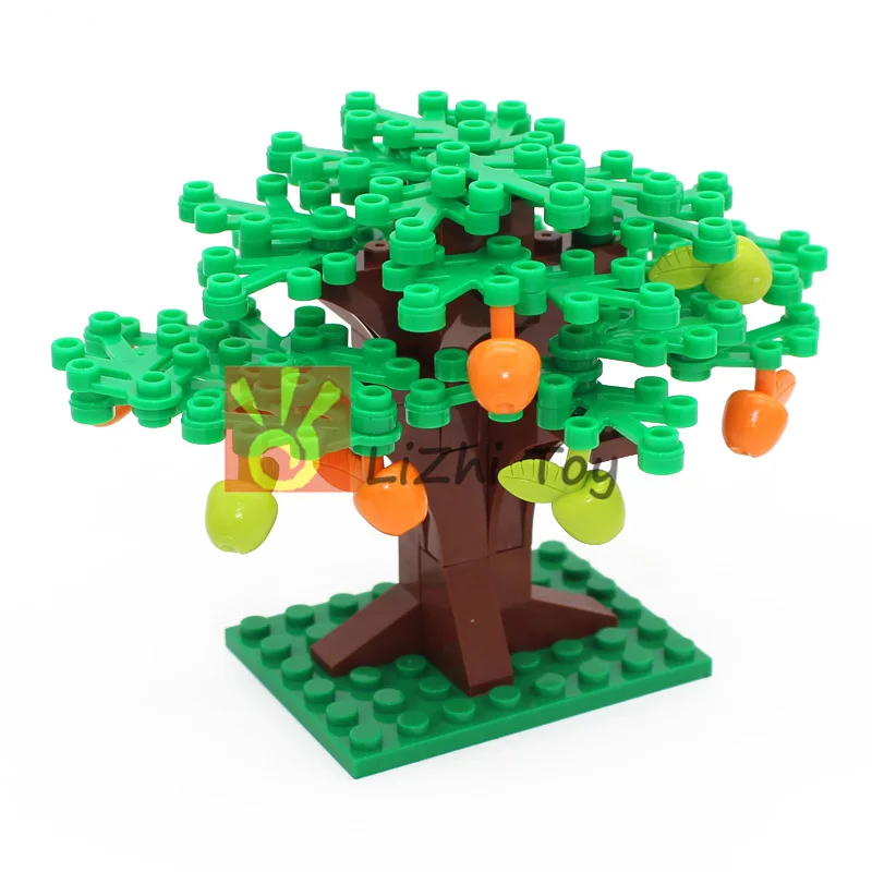 Moc DIY садовые растения маленькое дерево 6 цветов для двора самостоятельного