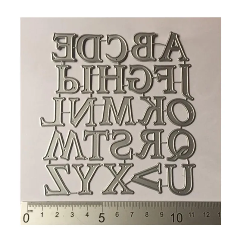 Штампы с английскими буквами скрапбукинг Новое поступление металлические