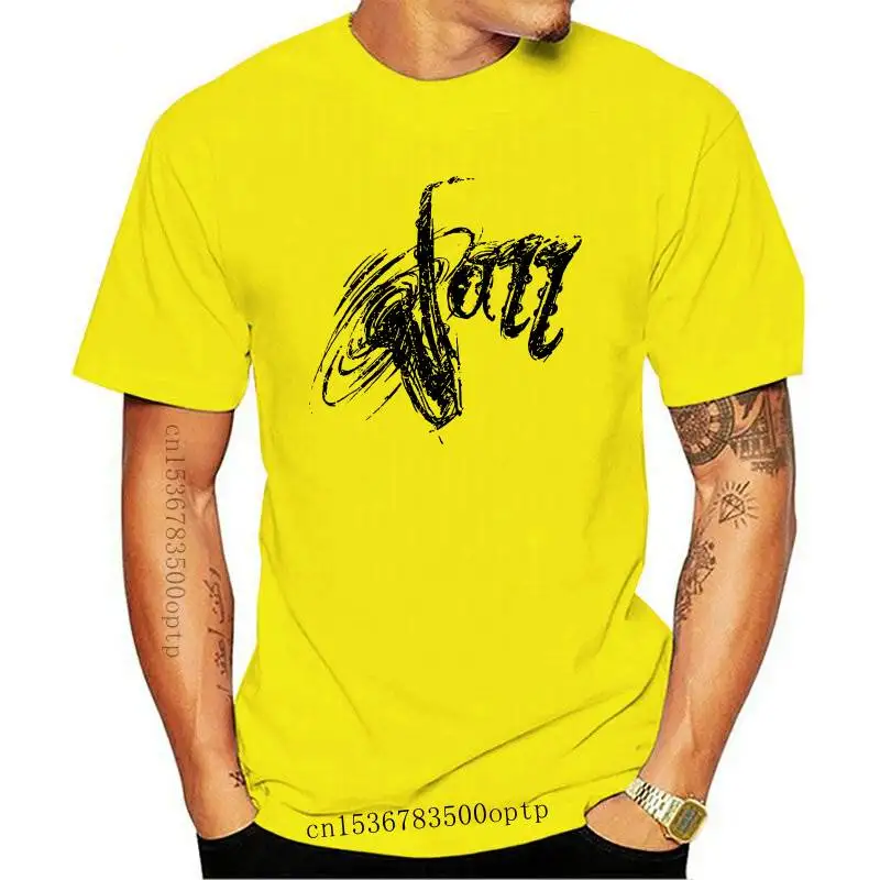 

New 2021 Fashion Hot Sale DISTRESSED JAZZ SAXOPHONE BLACK MUSIC SAX PLAYER Mens White T-Shirt T-shirt