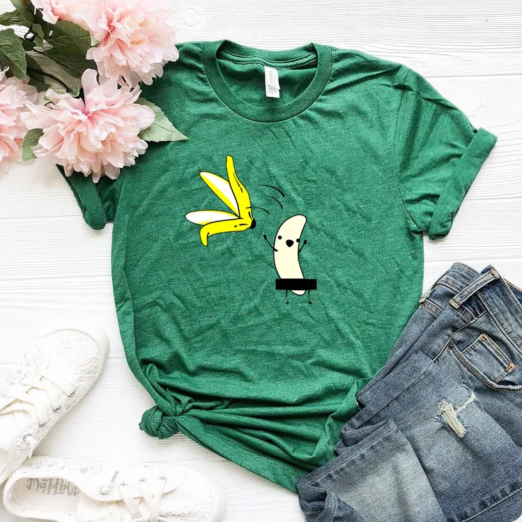 Футболка женская с рисунком Повседневный хлопковый топ в стиле Харадзюку банан