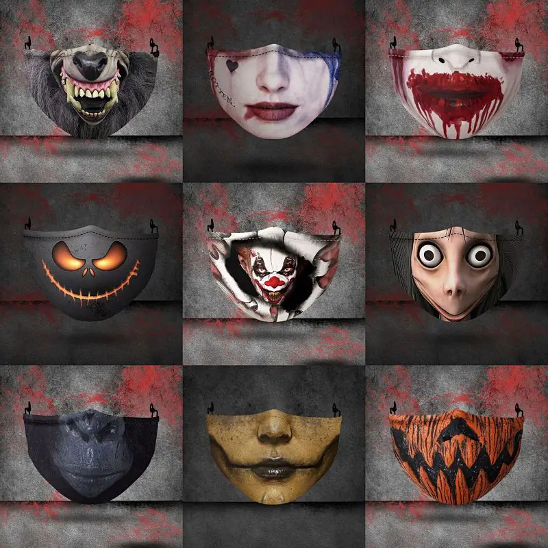 Модная маска Джокера с забавным рисунком многоразовая моющаяся Тканевая для