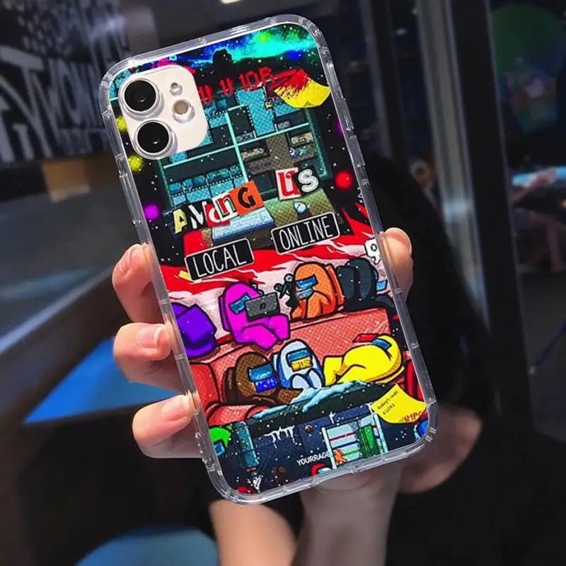 

Fun Game Anti-fall Soft Phone Cases Transparent Case For Iphone 6 6s 7 8 Plus XR X XS 11 12 Pro Max