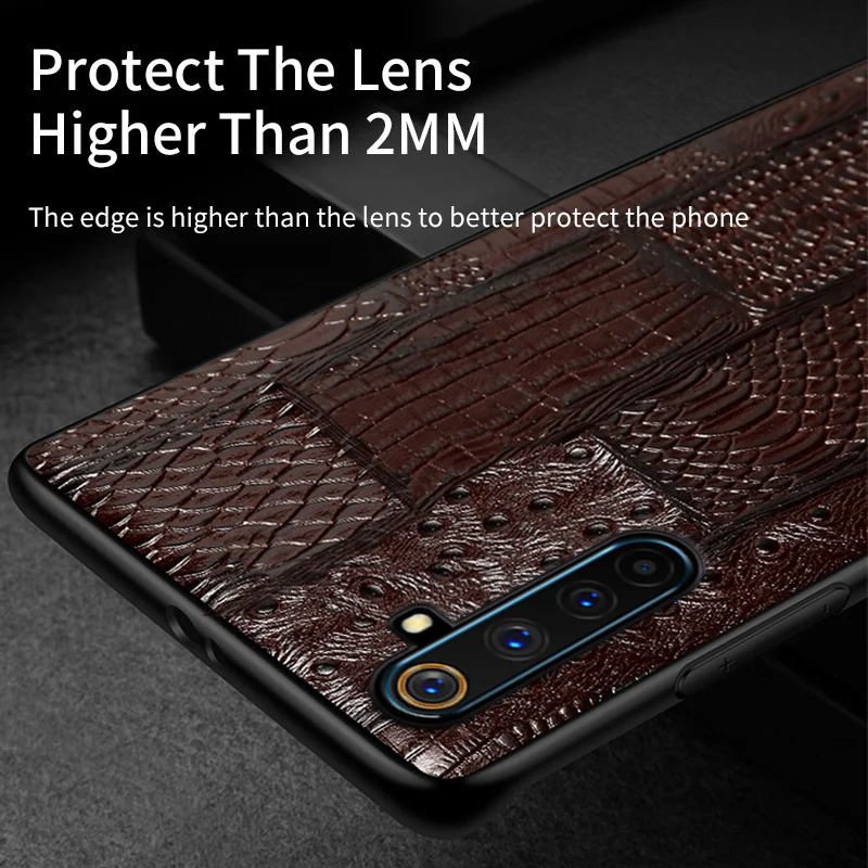 langsidi luxury phone case for realme gt 8 pro 7 pro 6 pro x2 pro shockproof back cover for oppo r17 a9 a5 2020 genuine leather free global shipping