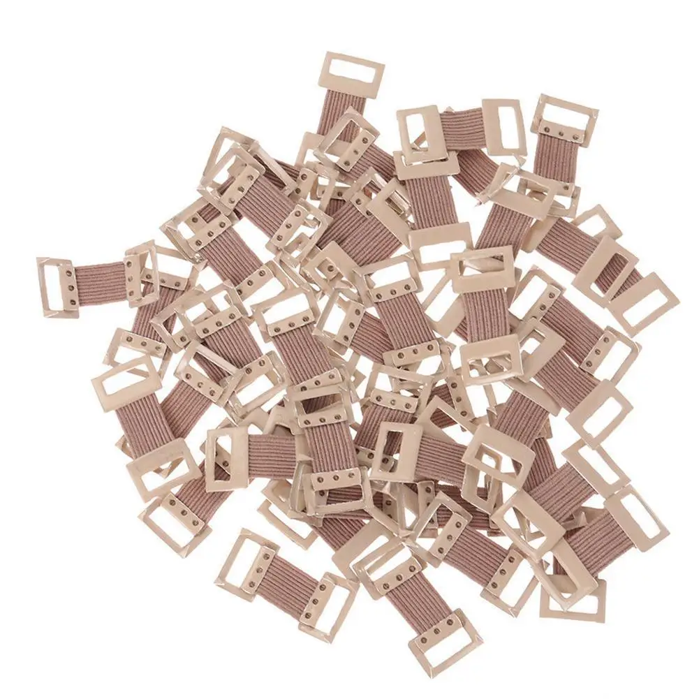 10 unidad/bolsa de repuesto para envoltura de vendaje el&aacute;stico, Clips de Metal estirable, abrazaderas de fijaci&oacute;n marr&oacute;n, ganchos de colores blancos, R5K1-0