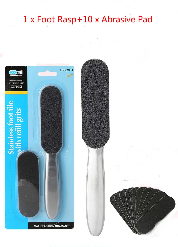 Средство для педикюра и Рашпиль из нержавеющей стали ног 10 запасных
