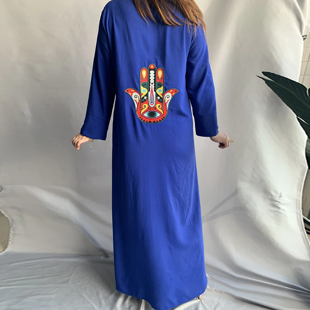 Женское платье-рубашка Siskakia макси-платье с лацканами и длинным рукавом в