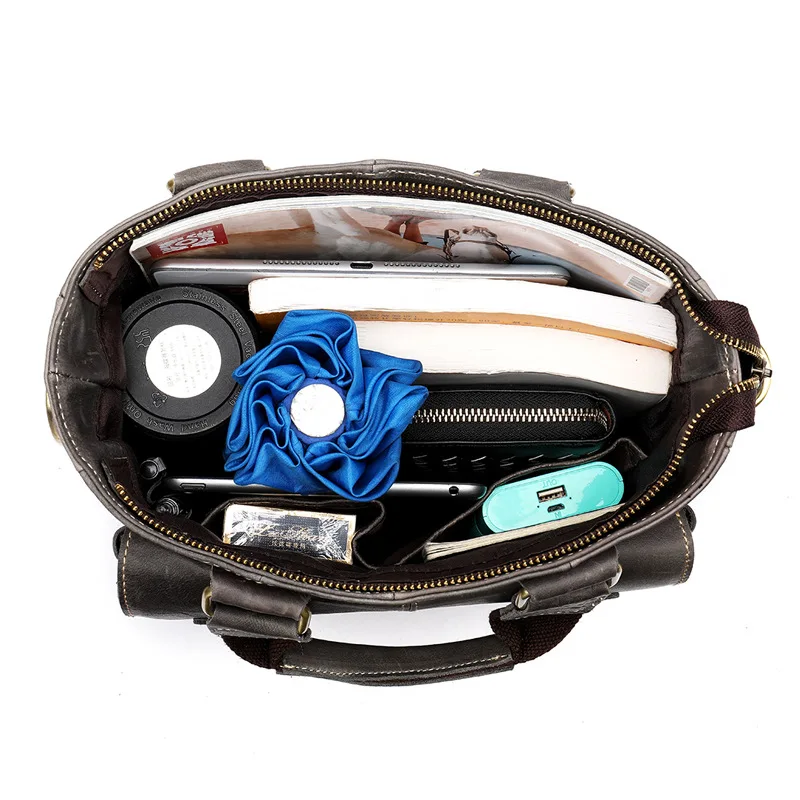 

Genuine Leather Men's Shoulder Bag Brand Business Messenger Casual Crossbody Tote Bags for Male 2021 Luxury Handbags Briefcase