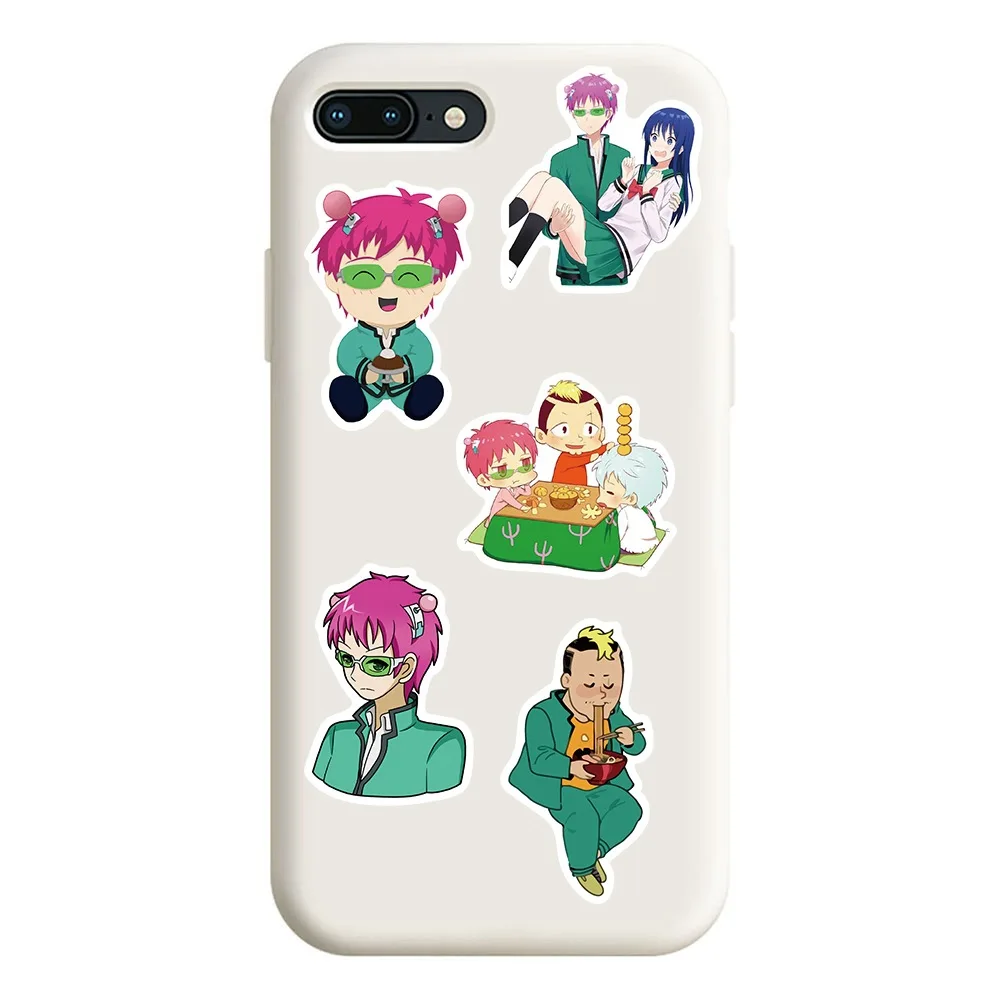

Cartoon Saiki Kusuo No Sai-Nan Stickers 50pcs Anime Figure Kaidou Shun Luggage Laptop Phone Waterproof Decals DIY Decoration Toy